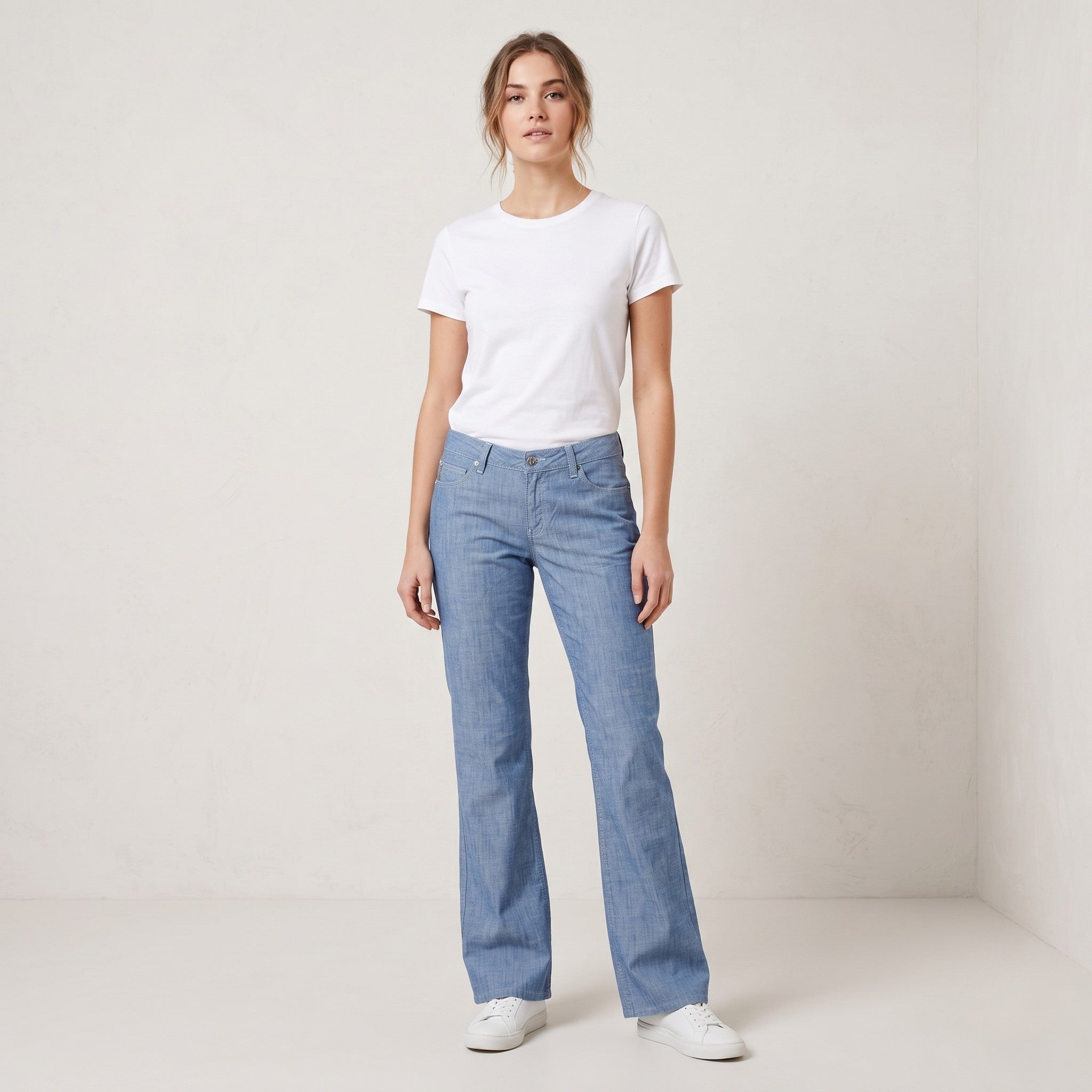 Armani Jeans Women 27 Trousers Blue Cotton Italy Indigo Series 004 Bootcut Pants