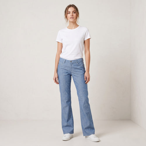 Armani Jeans Women 27 Trousers Blue Cotton Italy Indigo Series 004 Bootcut Pants