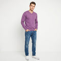 James Pringle Men M Jumper V Neck Purple Sweater Acrylic Classic Top