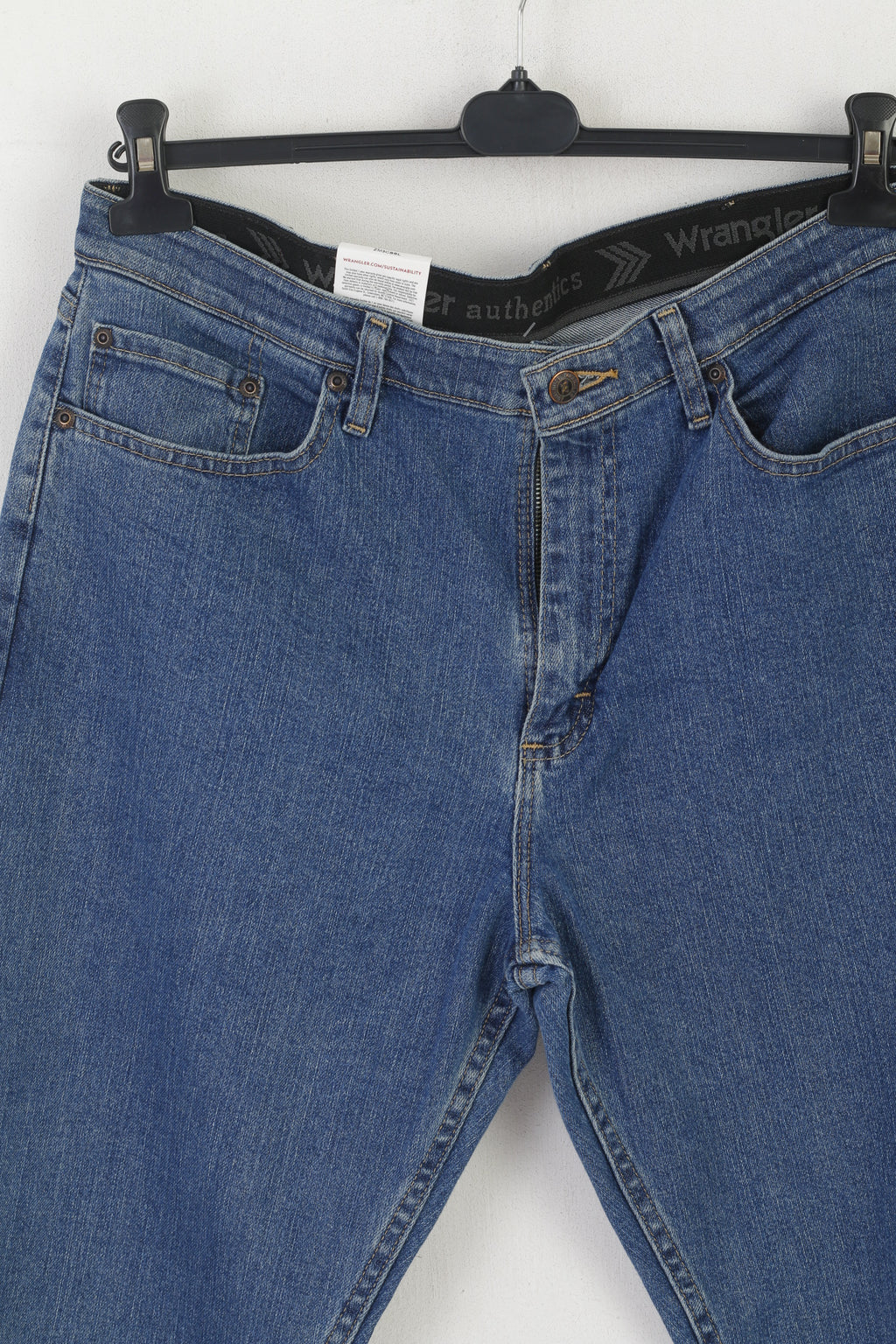 Nouveau Wrangler Authentics homme 34 jean pantalon bleu Denim pantalon droit