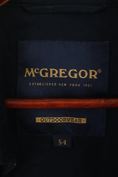 McGregor Men 54 L Jacket Navy Cotton Outdoor Harrington Zip Up Classic Top