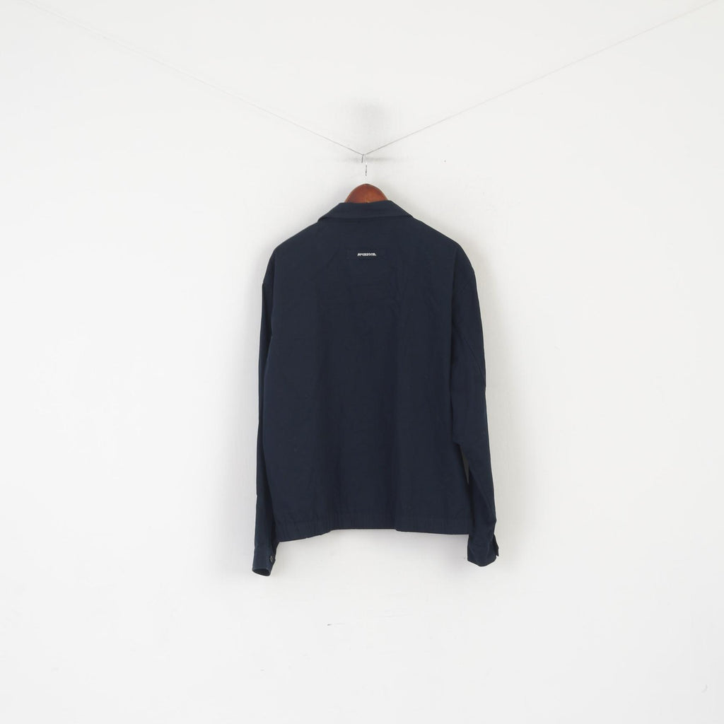 McGregor Giacca da uomo 54 L in cotone blu scuro per esterni con cerniera Harrington Top classico