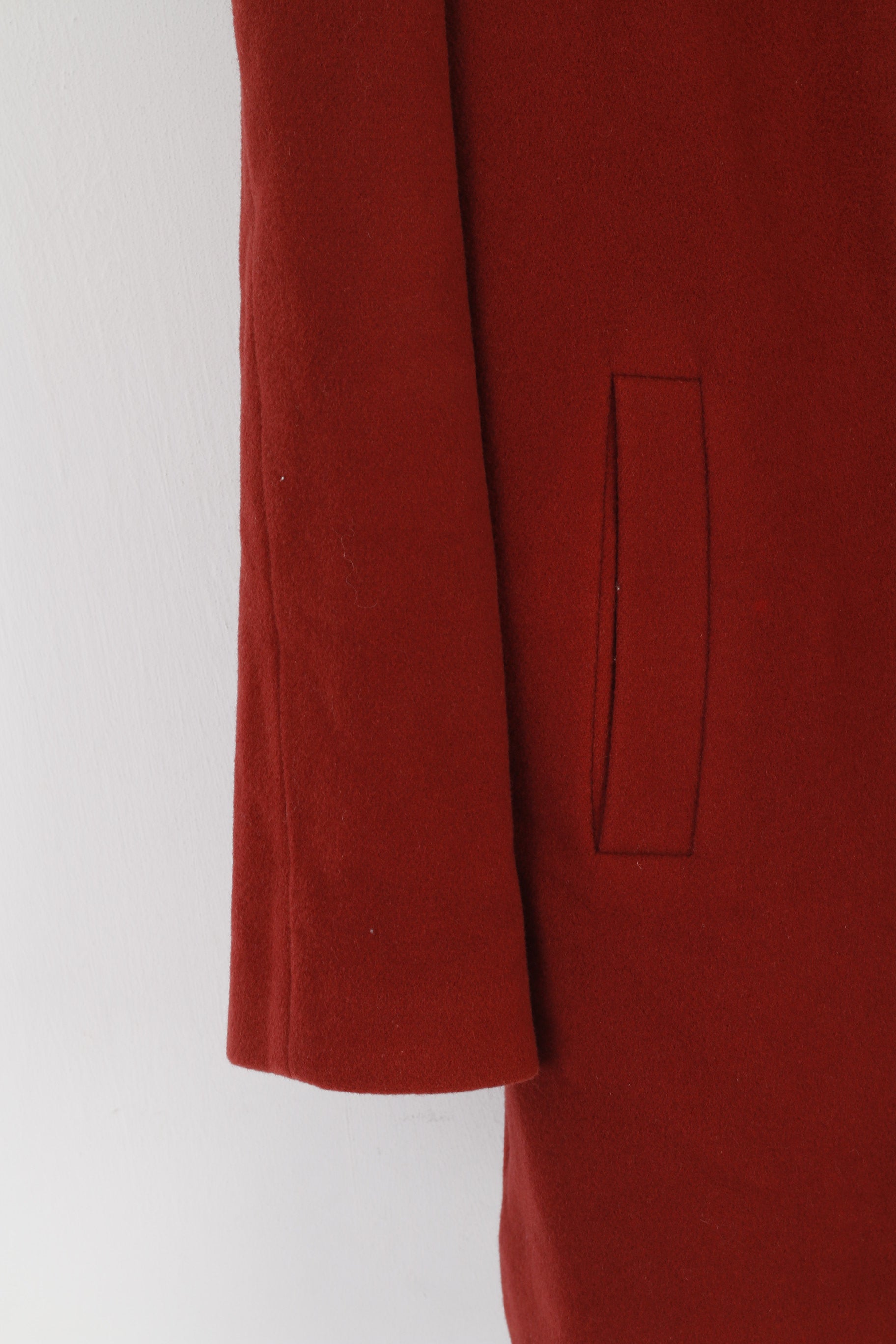 Cavaricci Manteau XL pour femme en laine et cachemire mélangés à capuche et haut à simple boutonnage
