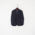 Roy Robson Uomo 27 42 Blazer Navy 100% Lana Reda Super 110 Giacca Monopetto