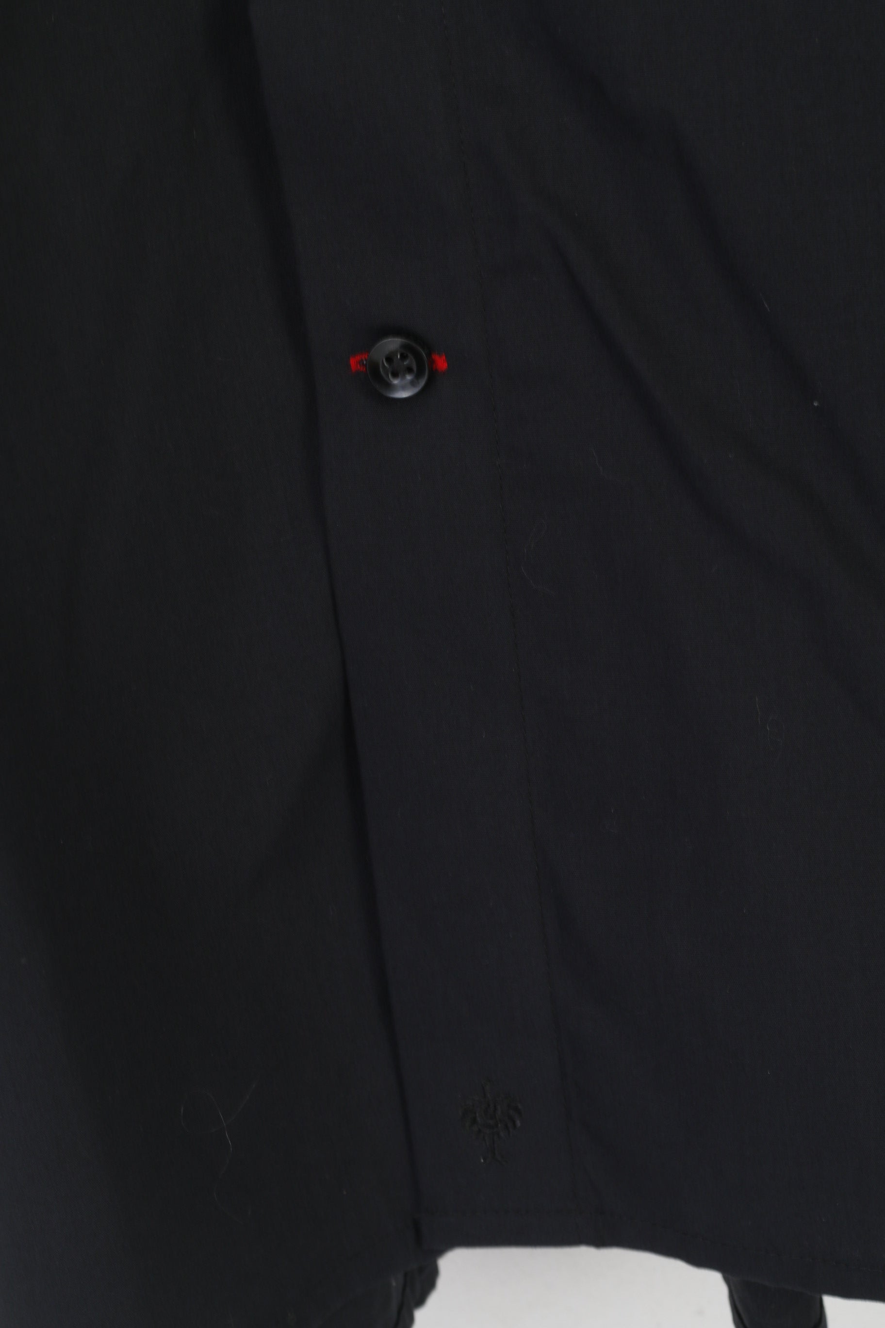 Engelbert Strauss Men 3XL Casual Shirt Black Cotton Short Sleeve Work Top