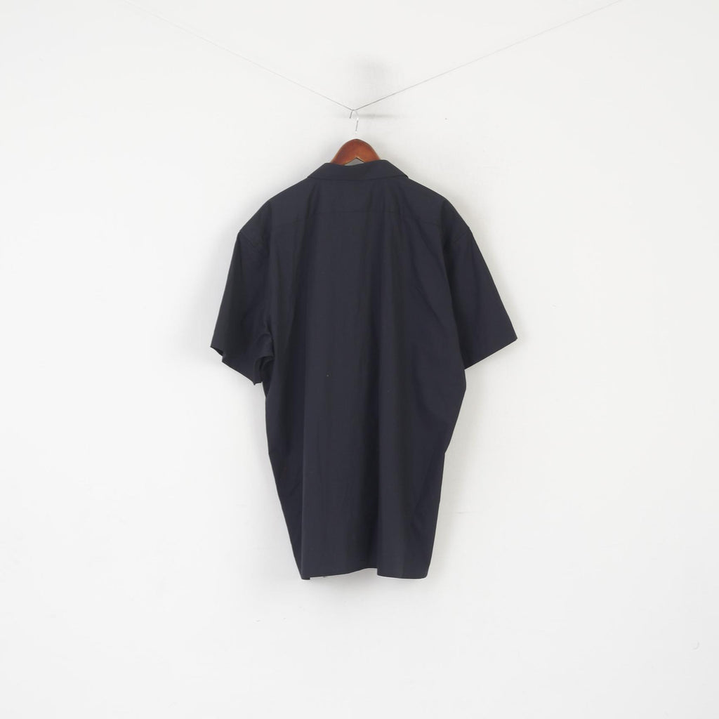 Engelbert Strauss Men 3XL Casual Shirt Black Cotton Short Sleeve Work Top