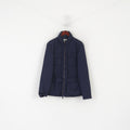 Armani Collezioni Uomo 42 52 M Giacca Blu Navy Misto Lana Cashmere Top Con Cappuccio Nascosto Vintage