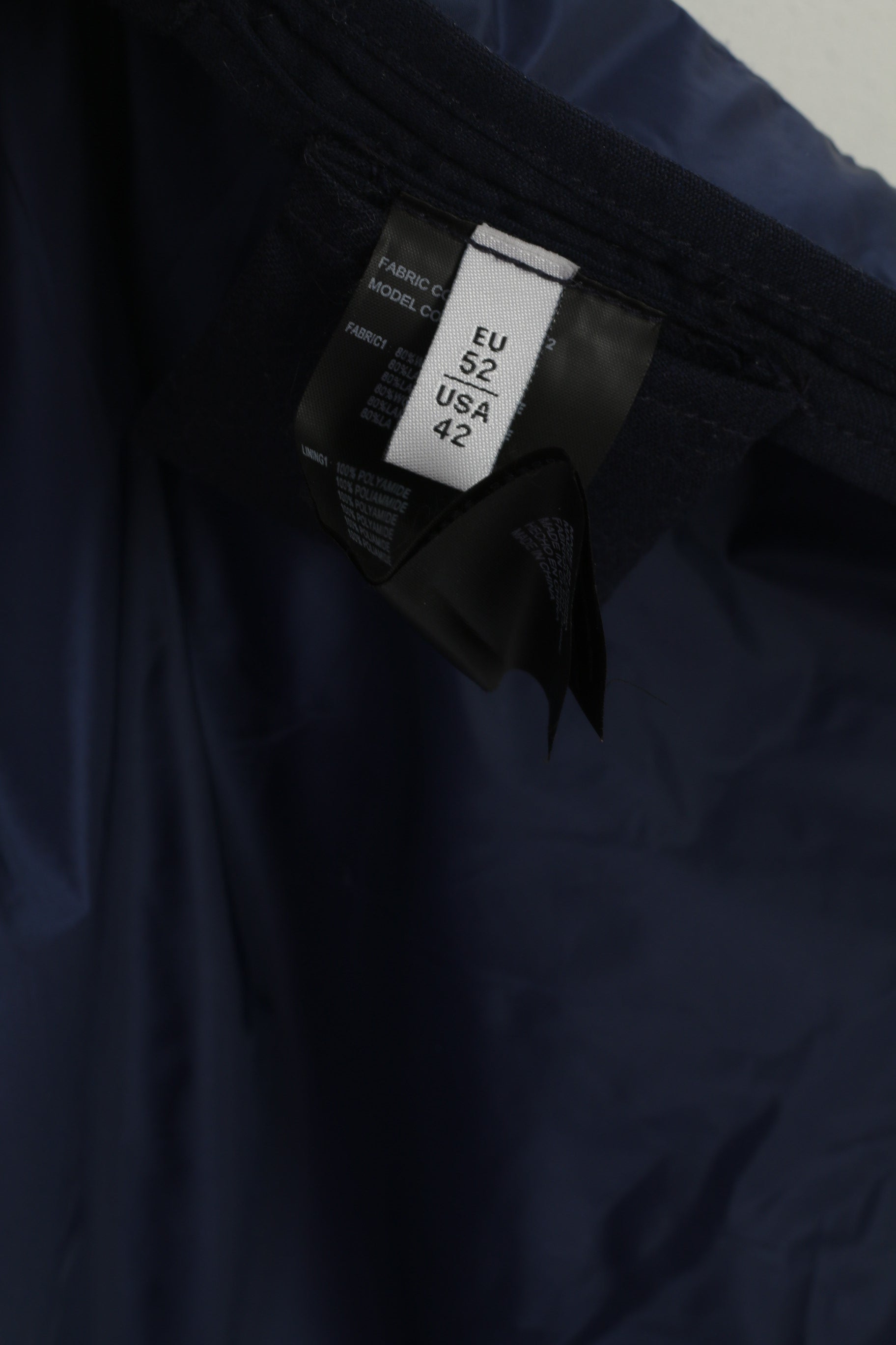 Armani Collezioni Men 42 52 M Jacket Navy Wool Cashmere Blend Vintage Hidden Hood Top