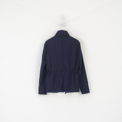 Armani Collezioni Men 42 52 M Jacket Navy Wool Cashmere Blend Vintage Hidden Hood Top