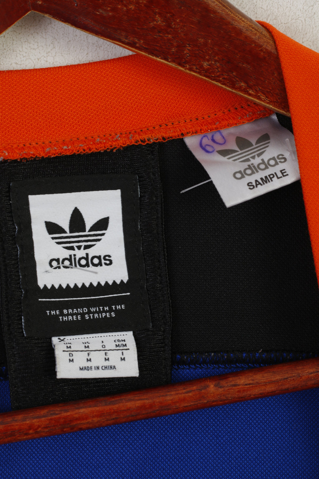 Adidas Men M Long Sleeved Shirt Blue Sample Weightlifting Skateboarding Jersey Top