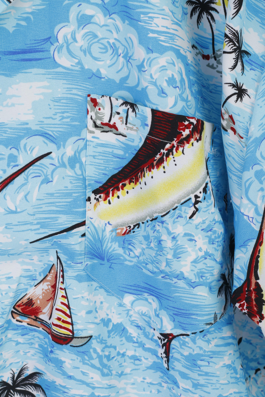 Combattez le loup hommes 3XL 2XL chemise décontractée requins bleus haut hawaïen à manches courtes