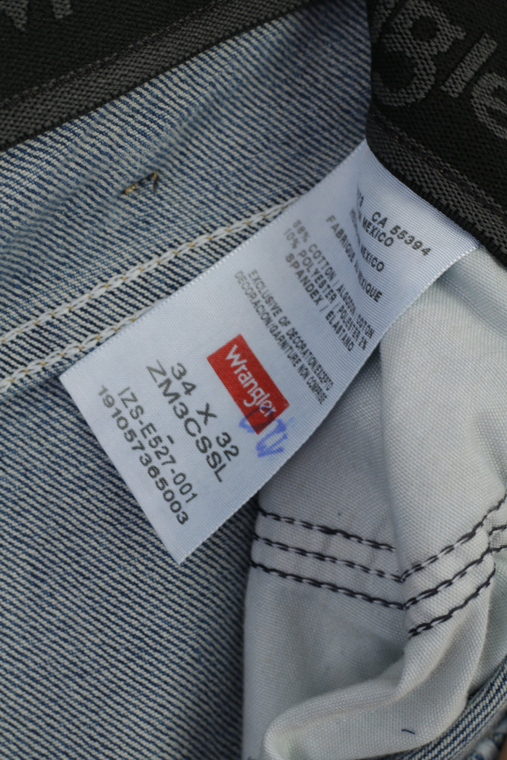 Nouveau Wrangler Authentics homme 34 jean pantalon bleu Denim pantalon droit