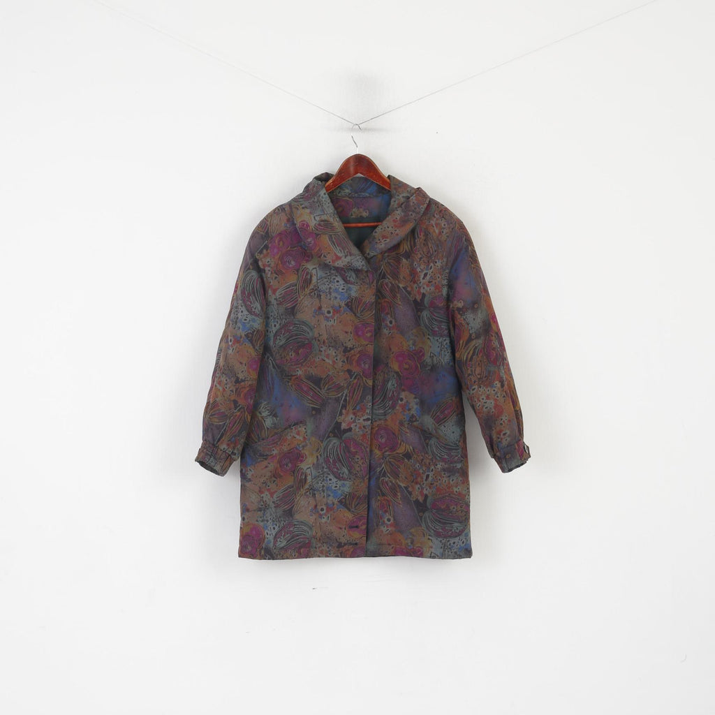 Giacca vintage da donna 38 M. Spalline imbottite verdi con bottoni. Top retrò anni '90