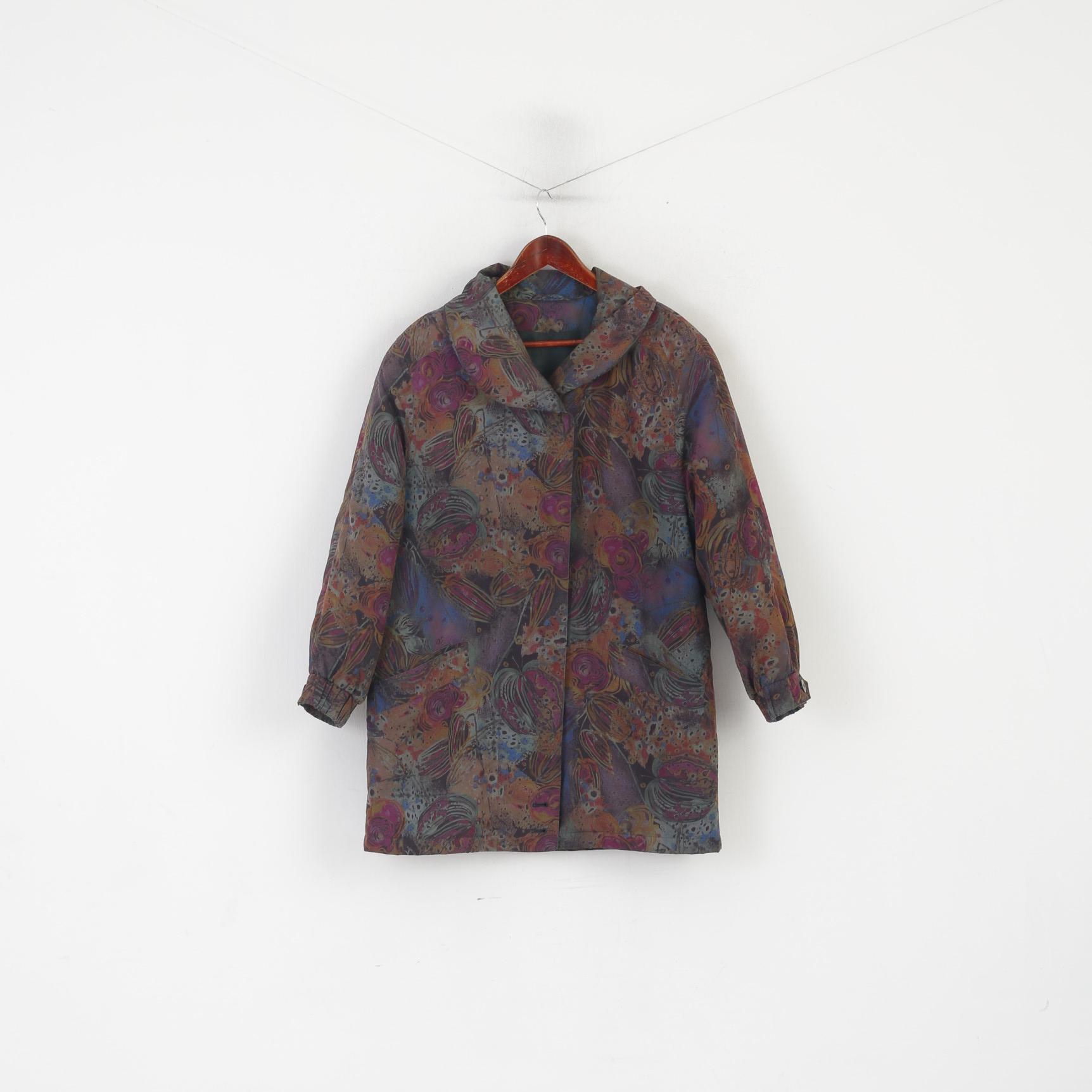 Giacca vintage da donna 38 M. Spalline imbottite verdi con bottoni. Top retrò anni '90