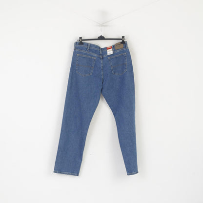 Nuovi pantaloni jeans Wrangler Authentics da uomo 34 Pantaloni dritti in denim blu