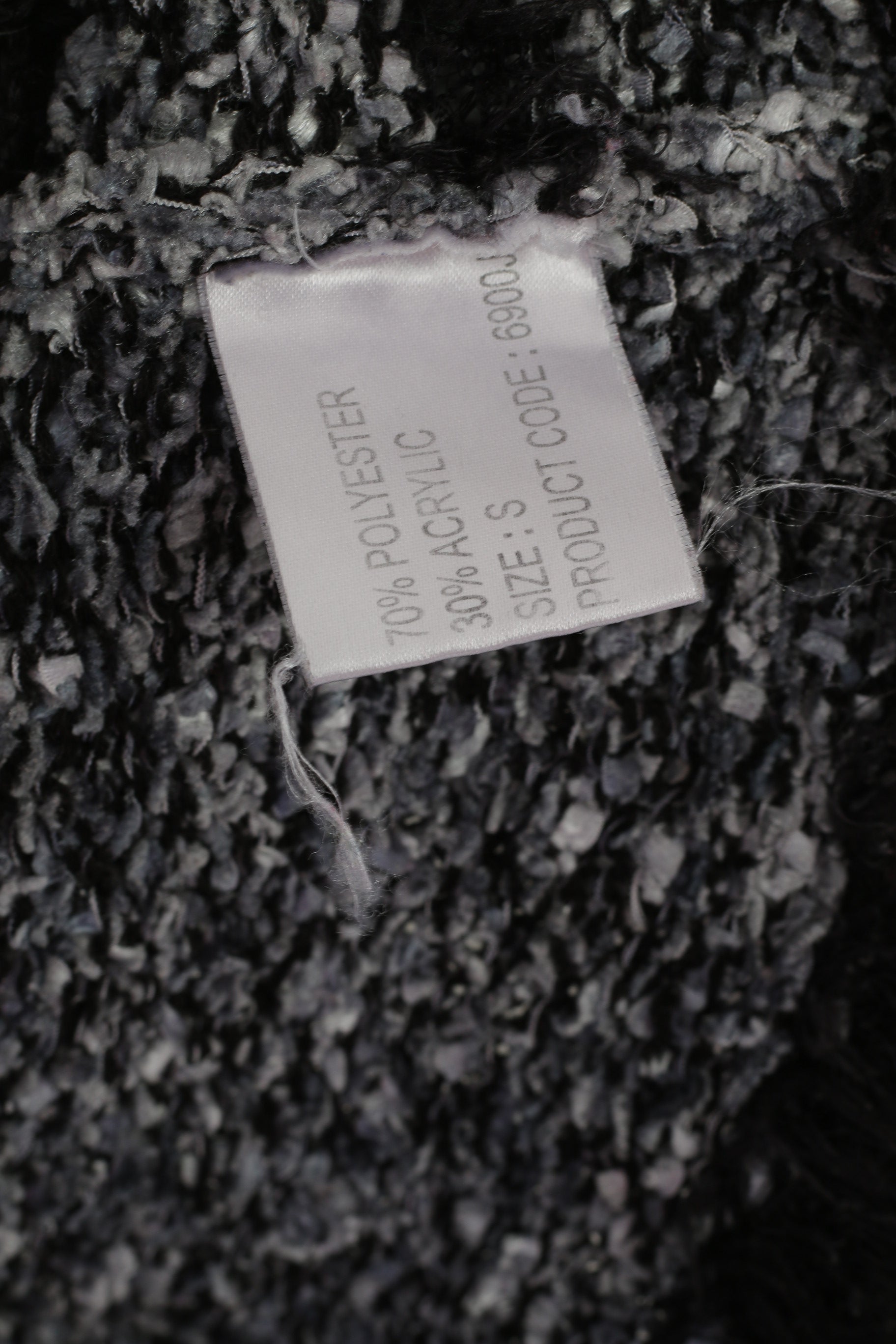 Elizabeth Scott Women S Cardigan Gray Black Full Zipper Boho Fur Collar Sweater