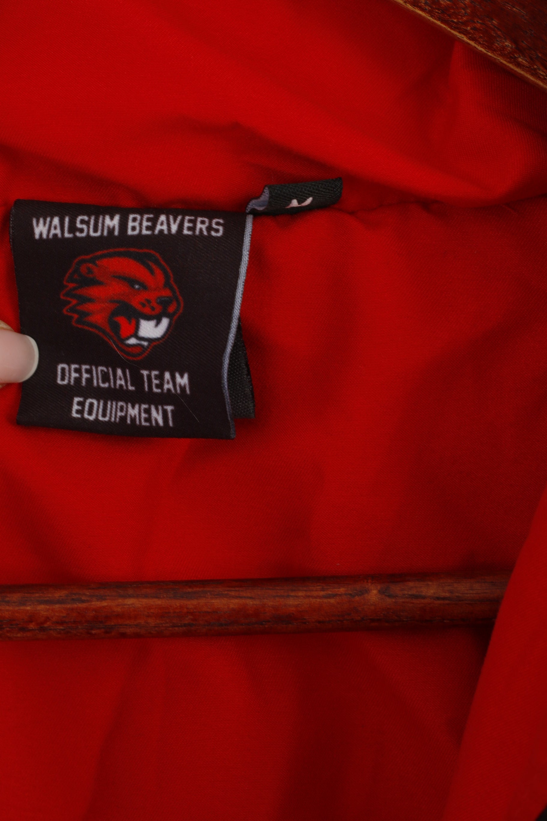 Giacca ufficiale Walsum Beavers da uomo M Giacca rossa per abbigliamento sportivo da basket