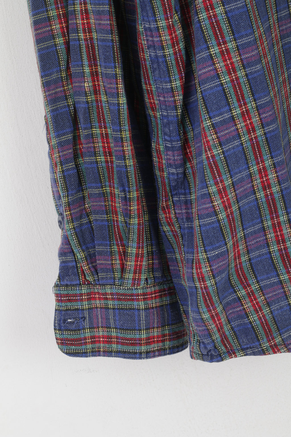 Deauville Dog Men XL Casual Shirt Blue Cotton Check Vintage Outdoor Division Top