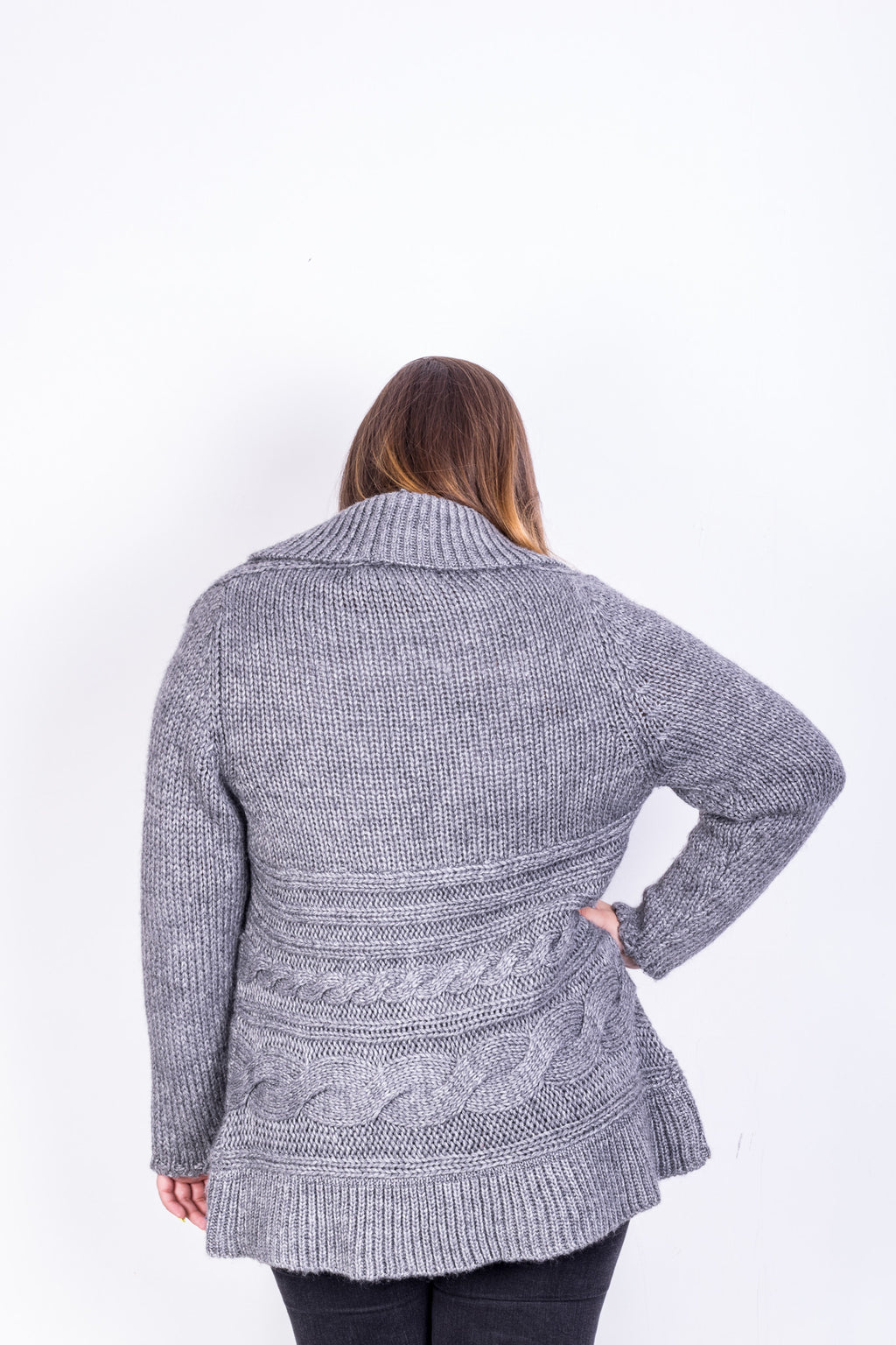 Jeffrey and Paula Womens XL 18 Cardigan Jumper Grey Sweater - RetrospectClothes