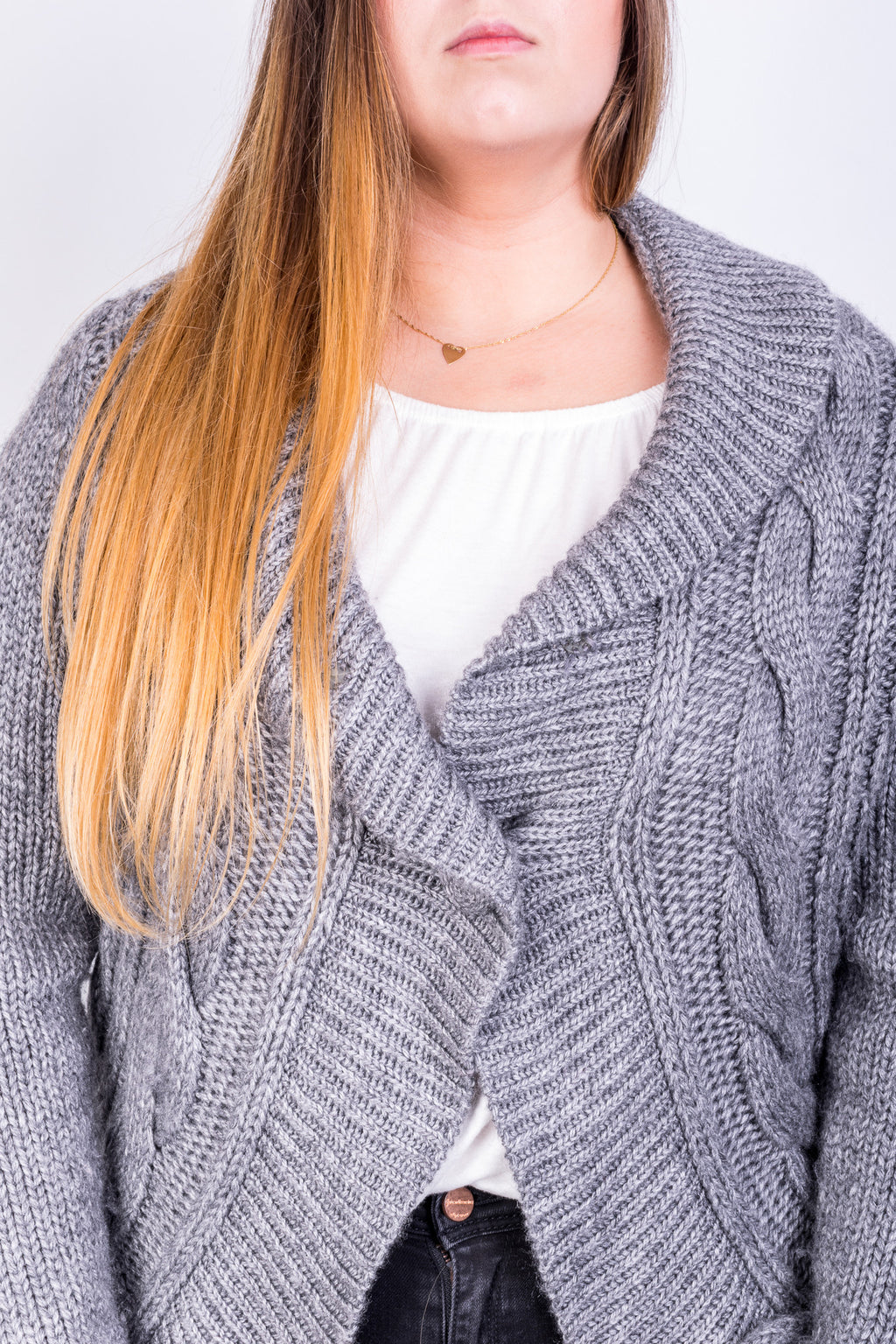 Jeffrey and Paula Womens XL 18 Cardigan Jumper Grey Sweater - RetrospectClothes