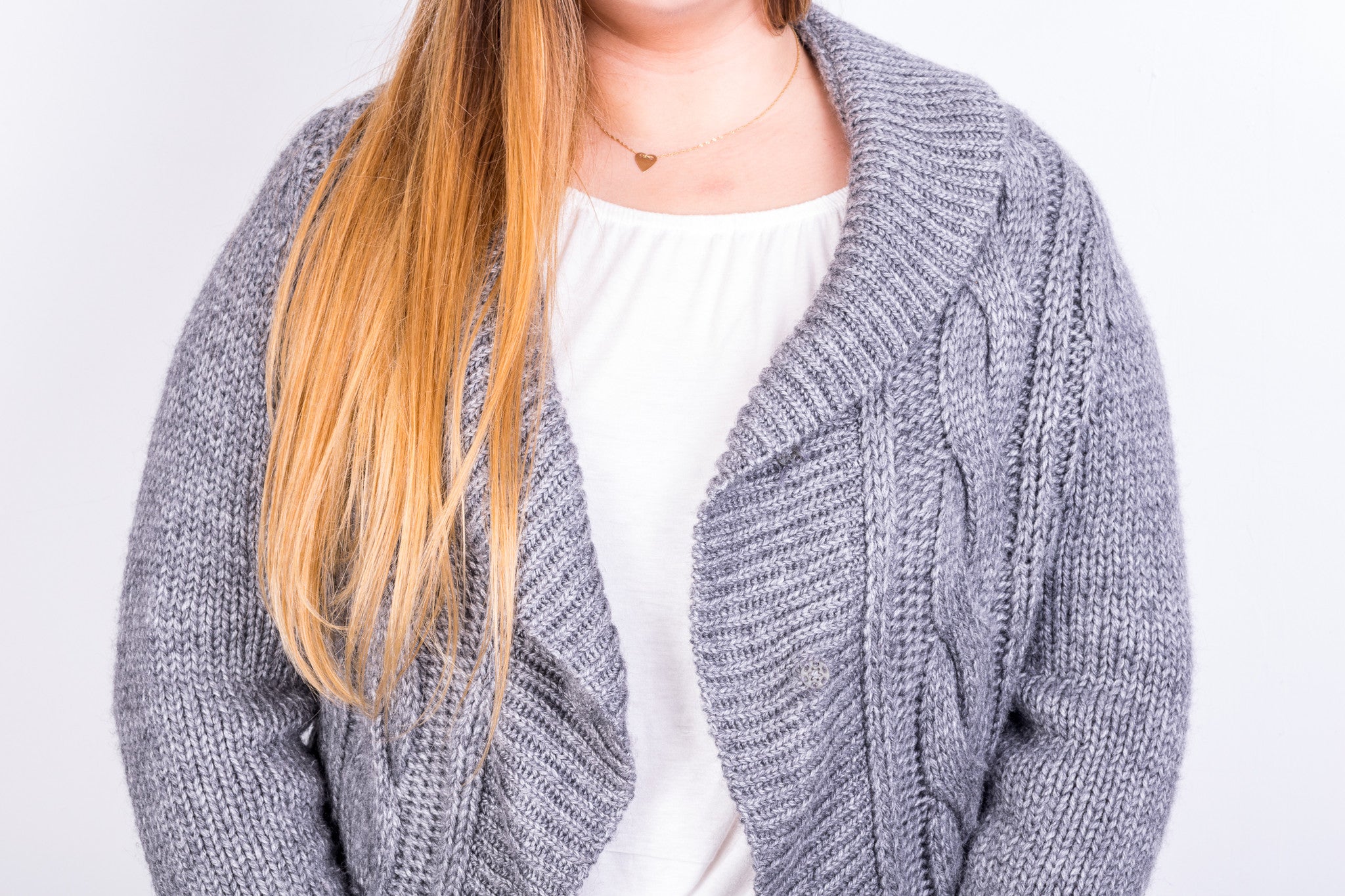 Jeffrey and Paula Womens XL 18 Cardigan Jumper Grey Sweater - RetrospectClothes