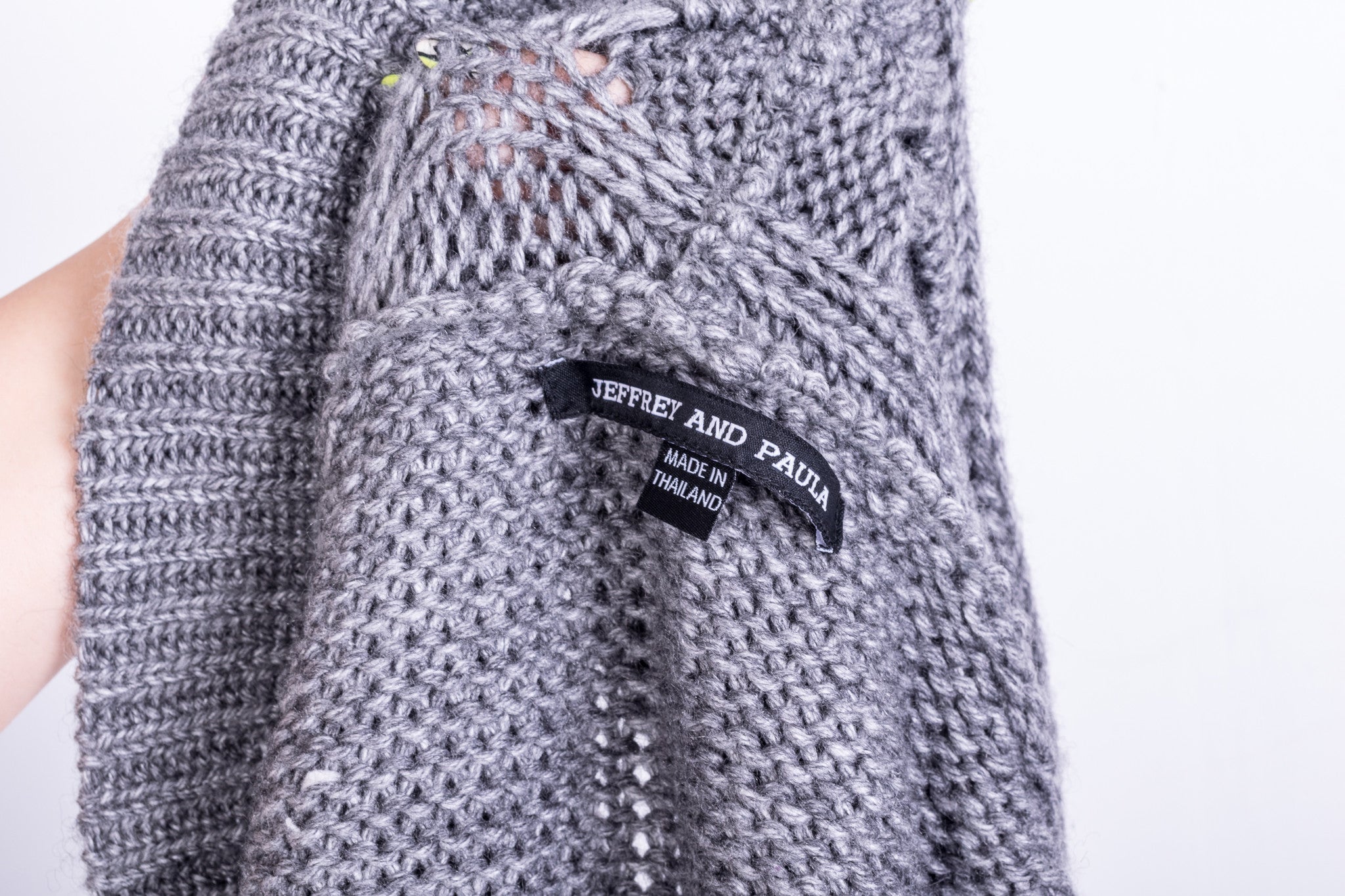 Jeffrey and Paula Womens XL 18 Cardigan Jumper Grey Sweater - RetrospectClothes