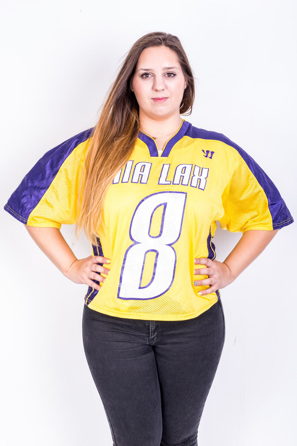 Warrior Womens L Sport Shirt Elgen 8 Hia Lax Yellow Short Sleeve - RetrospectClothes