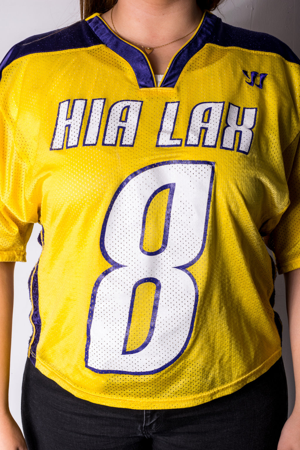 Warrior Womens L Sport Shirt Elgen 8 Hia Lax Yellow Short Sleeve - RetrospectClothes