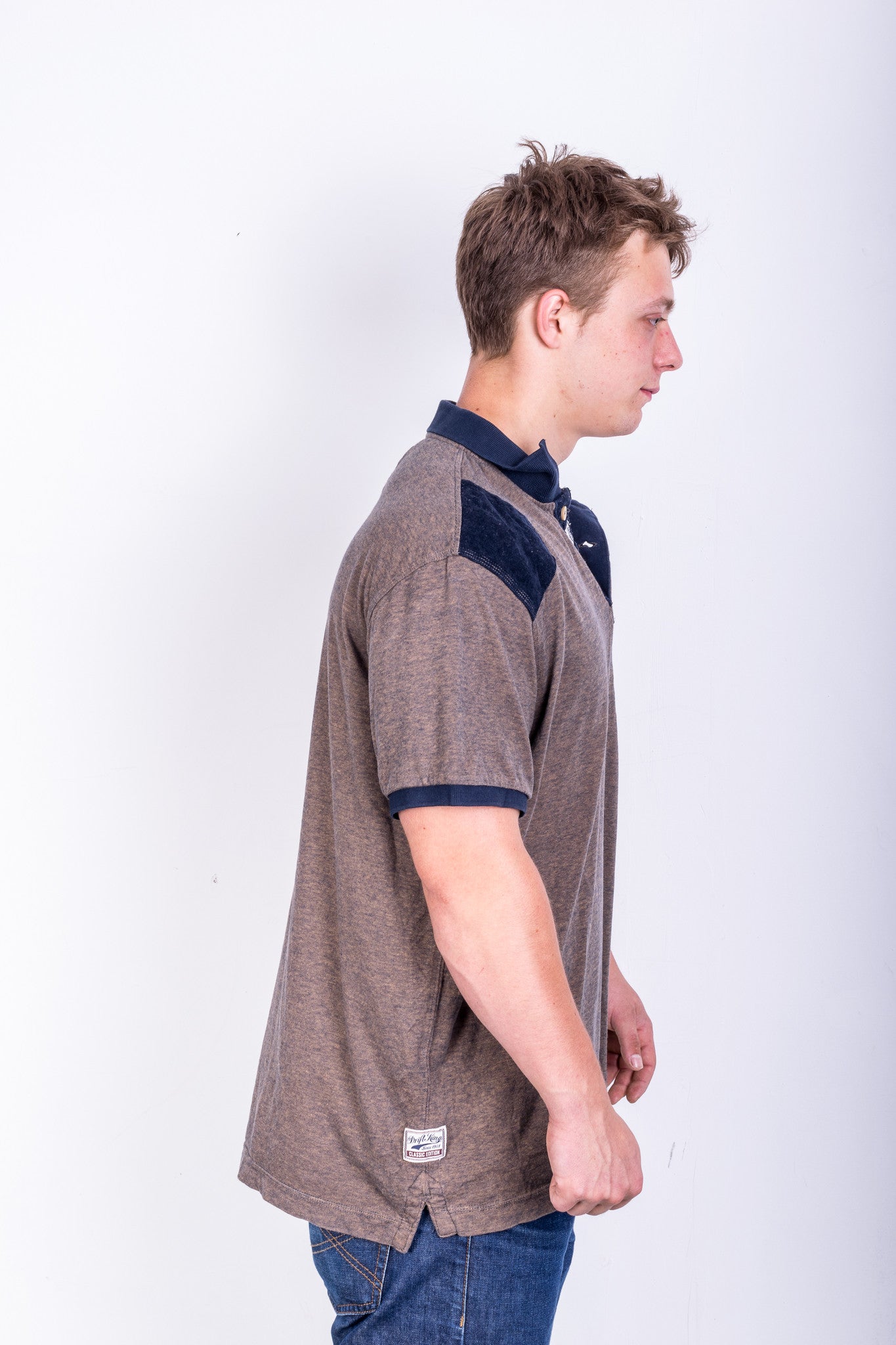 Dirfty King Mens XXL Polo Shirt Short Sleeve Sport Cotton Navy Blue - RetrospectClothes