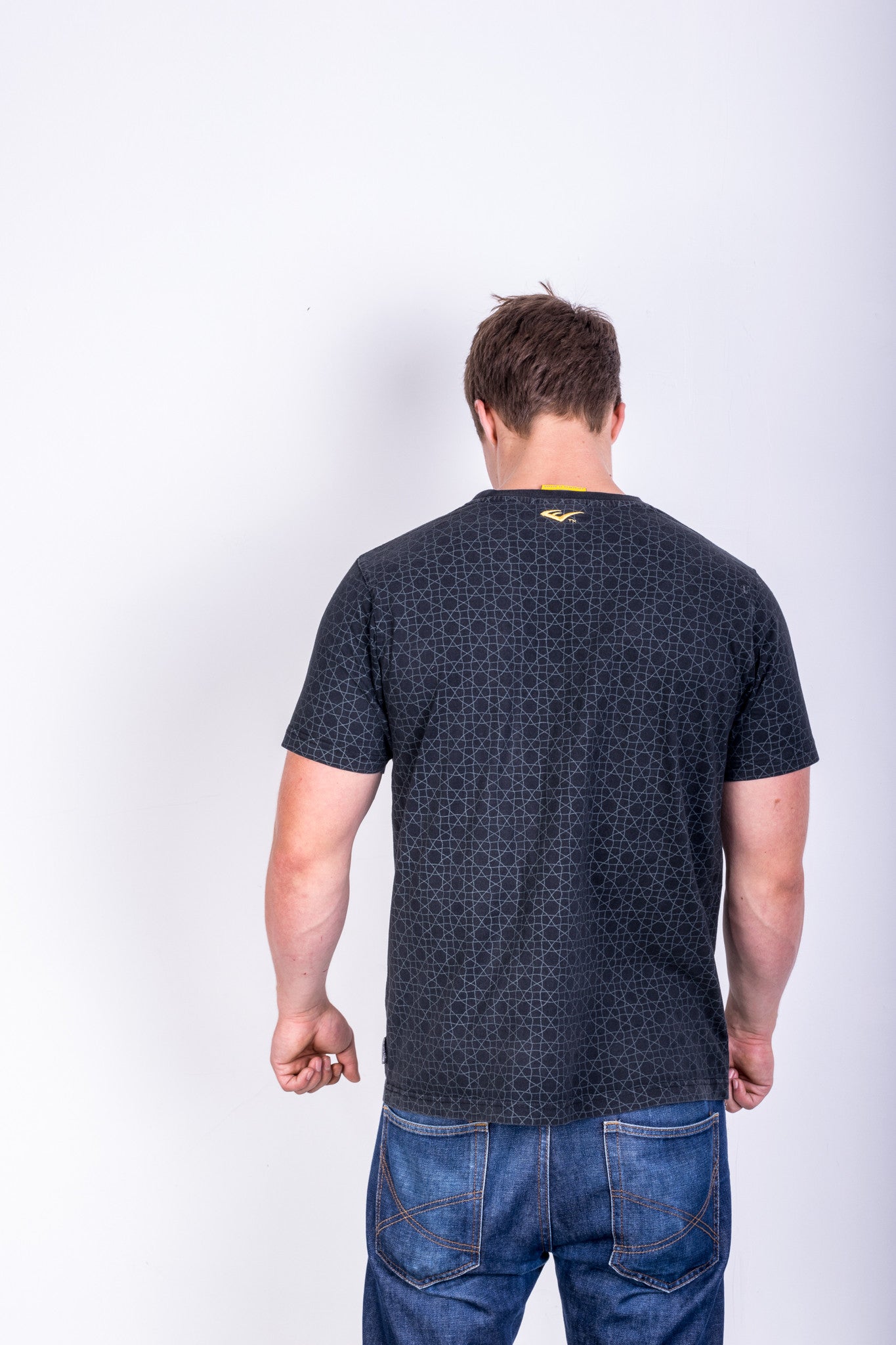 Everlast Mens L Shirt Crew Neck Black Summer Short Sleeve Cotton - RetrospectClothes