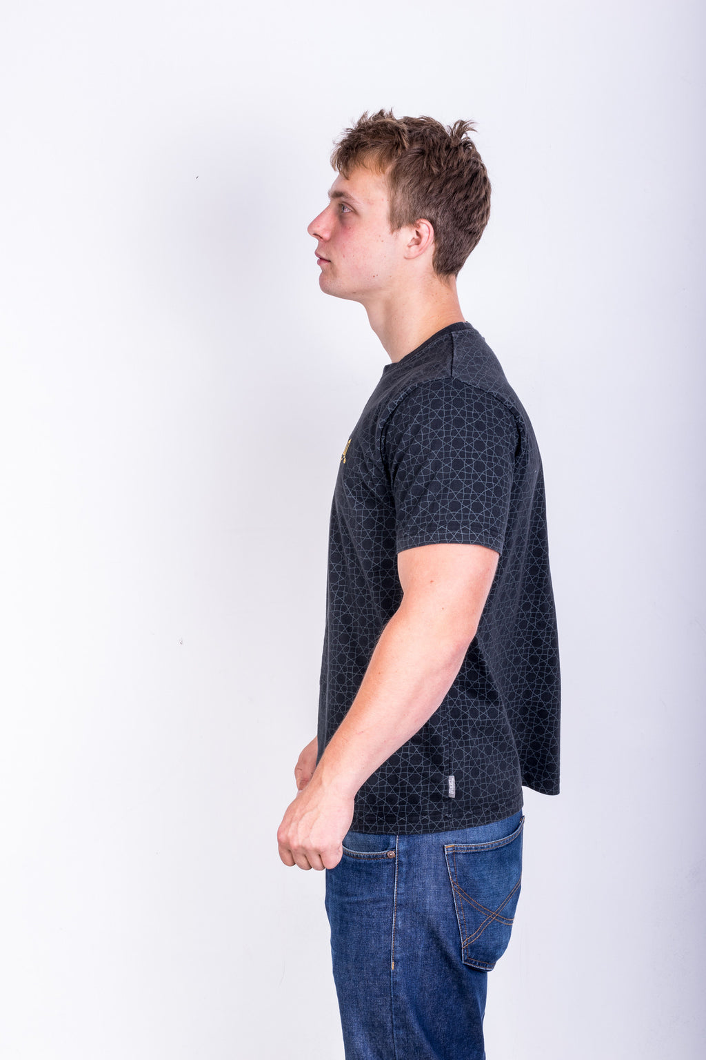 Everlast Mens L Shirt Crew Neck Black Summer Short Sleeve Cotton - RetrospectClothes