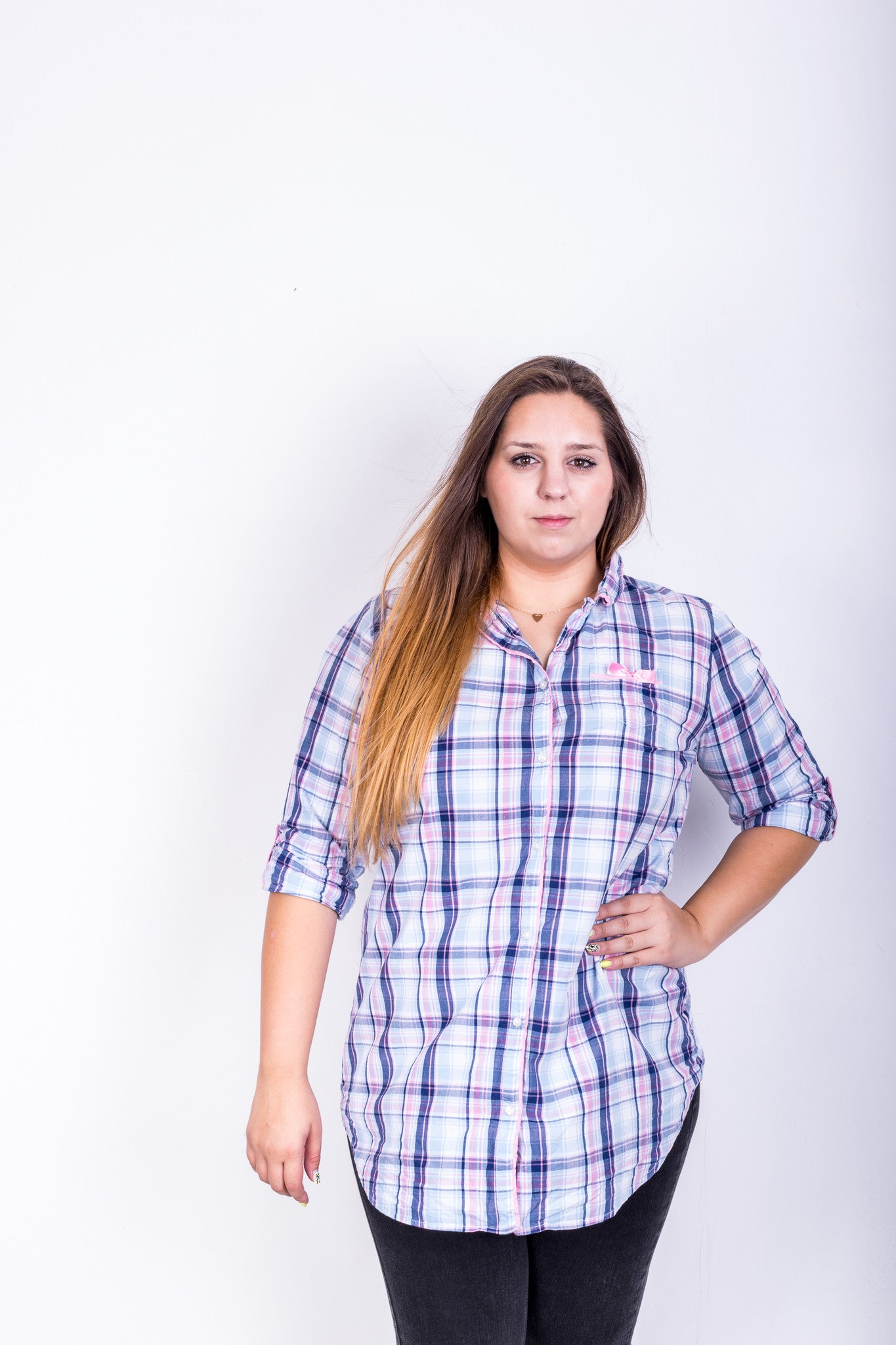 Love Sleep Dream Womens XL Pyjamas Check Blue Buttons Down Collar - RetrospectClothes