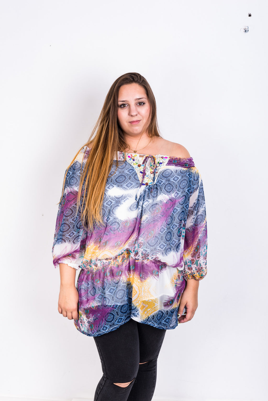 Ceuse Womens 4XL Blouse Shirt Tunic Multi Colour Short Sleeve Summer XXXL - RetrospectClothes