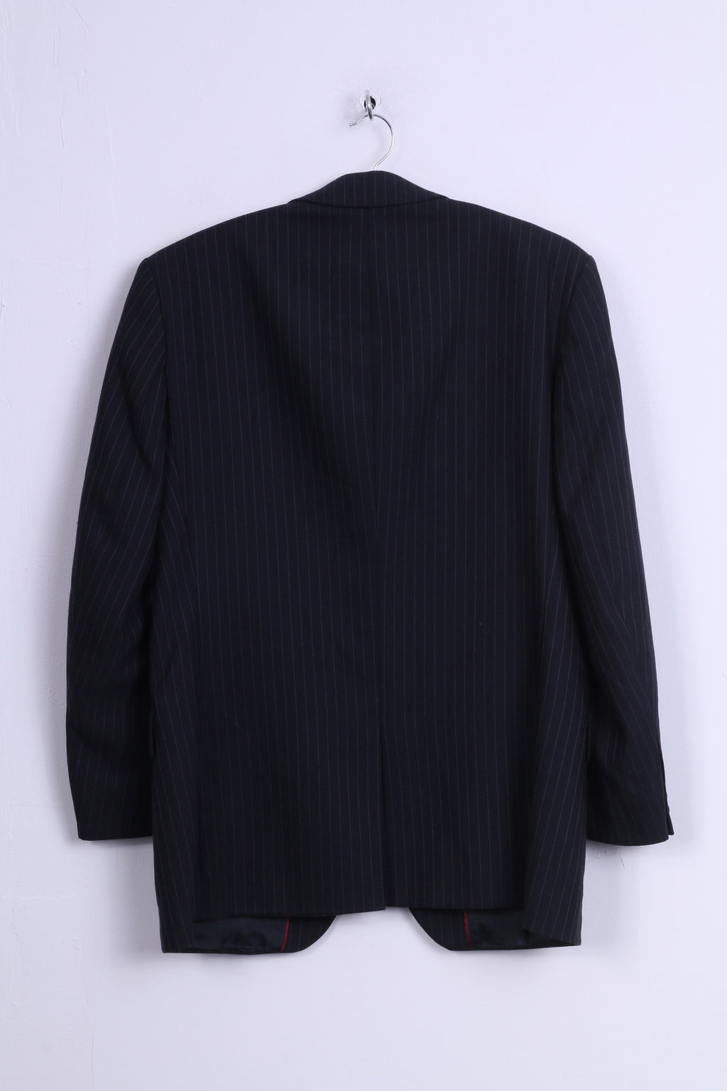 BURTON Giacca monopetto da sopravvivenza da uomo in lana a righe blu scuro 48 38