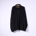New Capsule Mens 3XL Feece Top Black Sweatshirt Zip Neck
