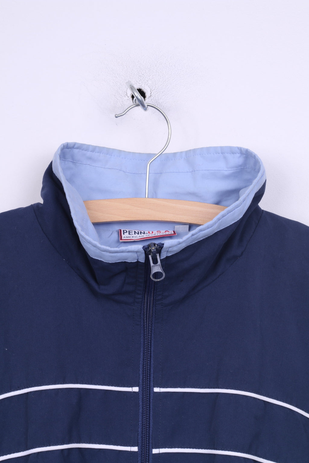 Penn USA Veste L légère pour homme avec fermeture éclair complète Bleu American Sportswear 