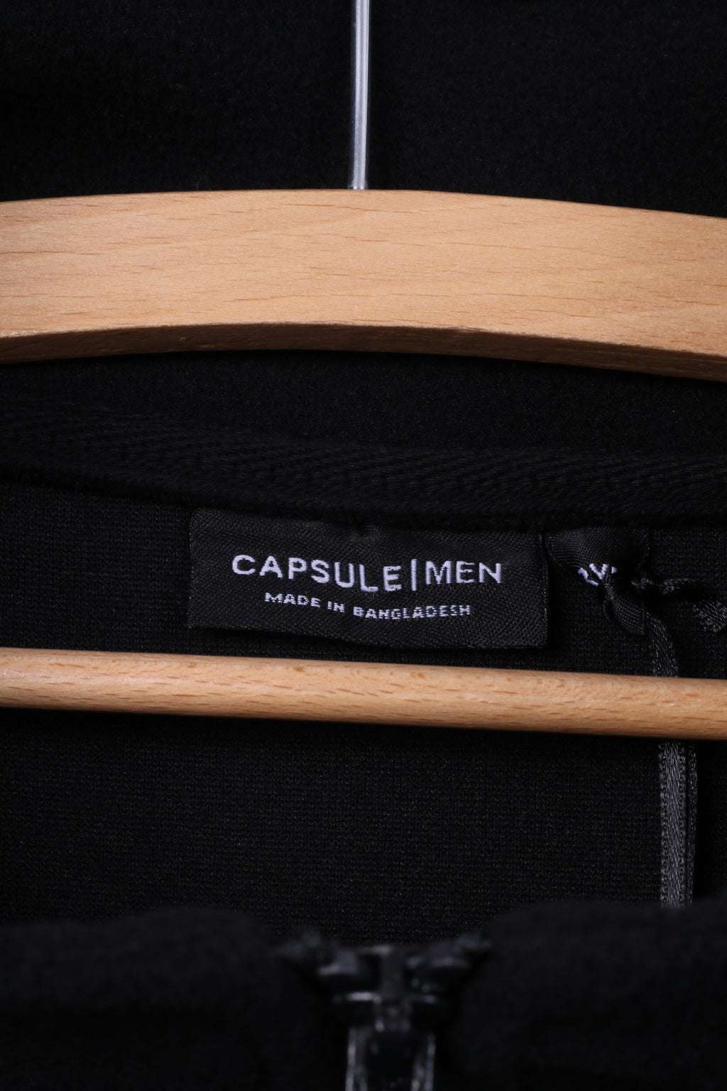 New Capsule Mens 3XL Feece Top Black Sweatshirt Zip Neck