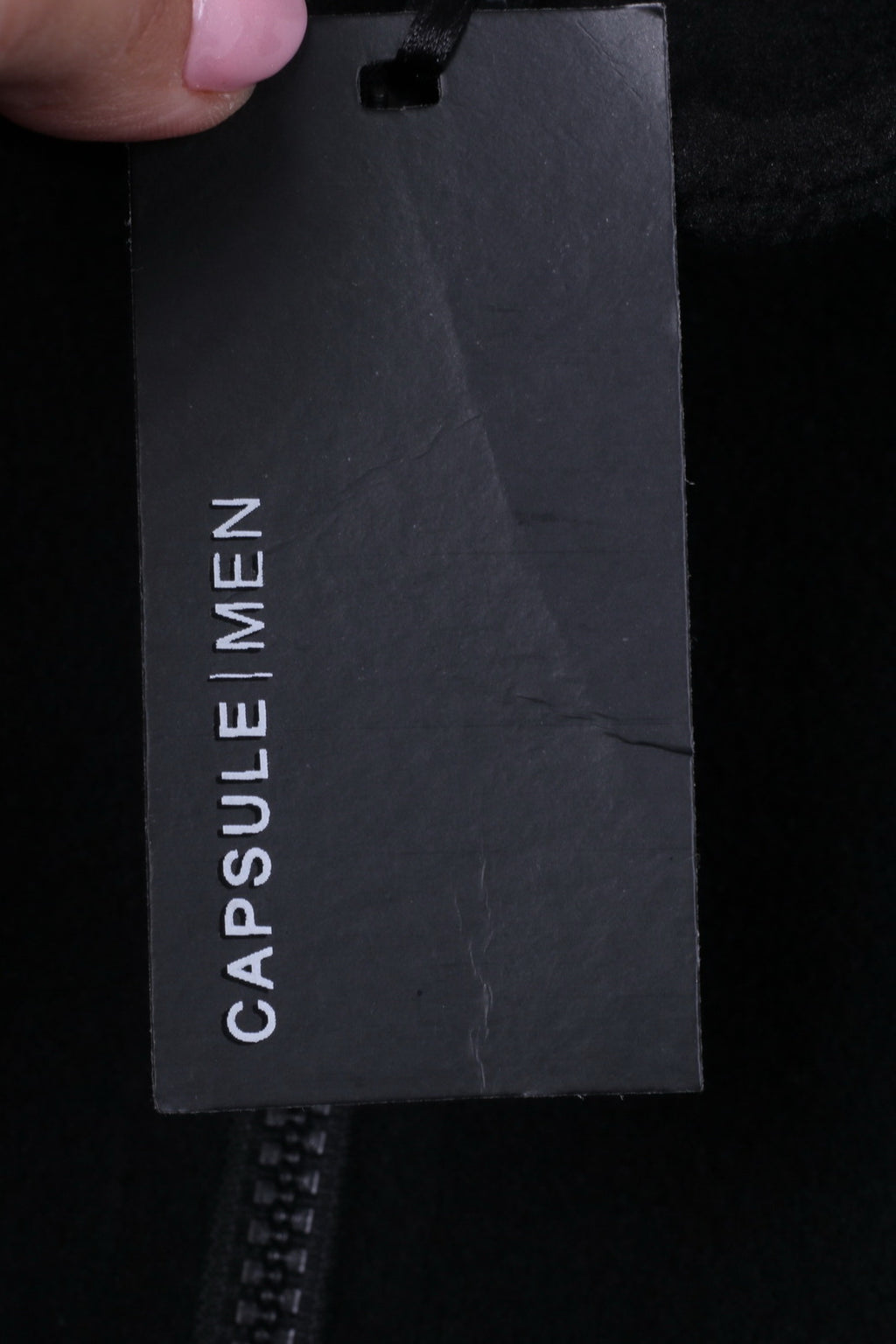 New Capsule Mens 3XL Feece Top Black Sweatshirt Zip Neck