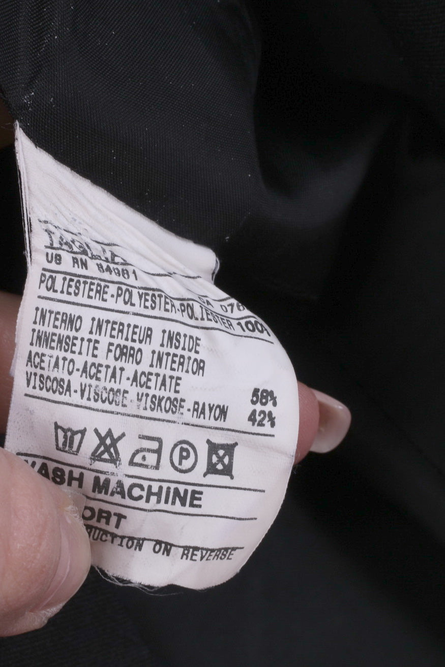 United Colors Of Benetton Women 46 M Blazer Black Shiny Classic Single Breasted Jacket