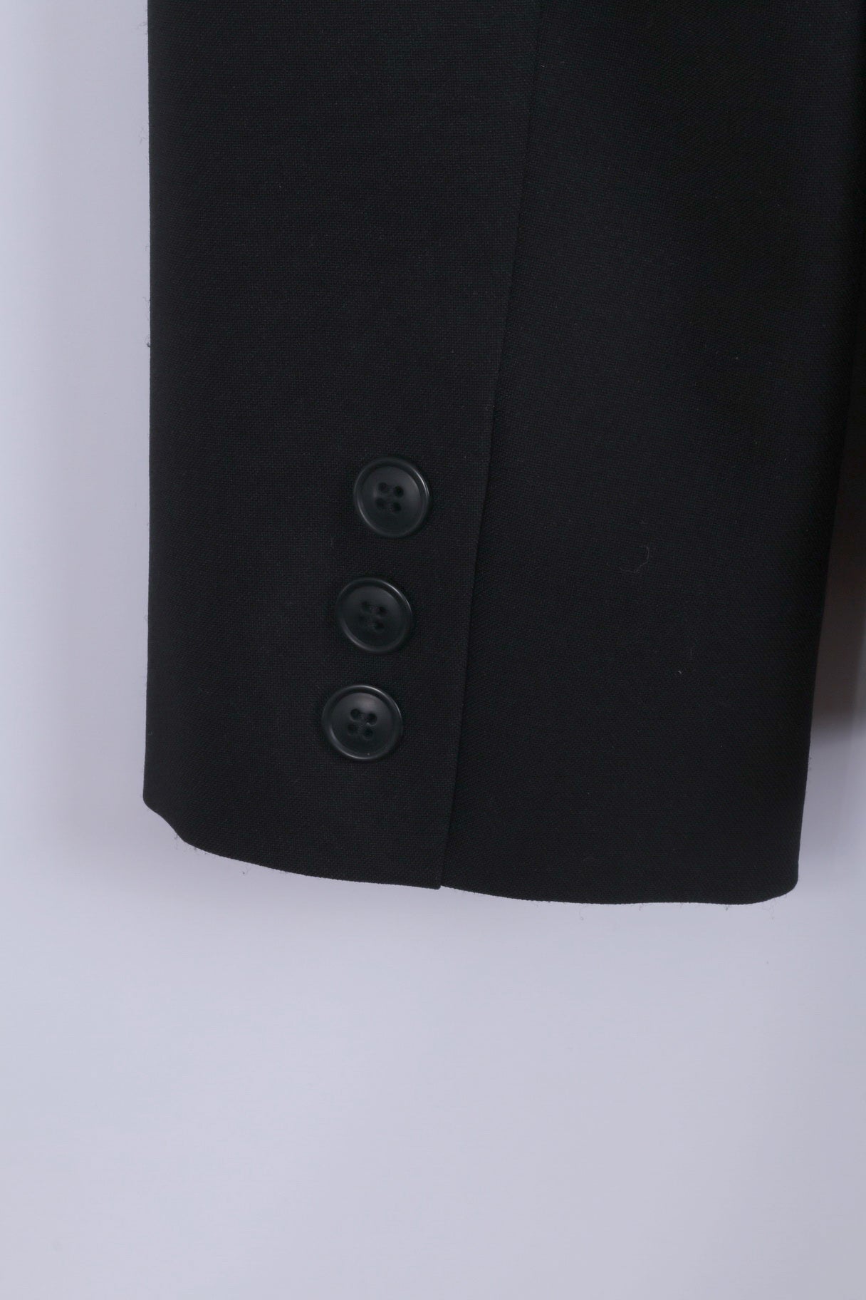 United Colors Of Benetton Women 46 M Blazer Black Shiny Classic Single Breasted Jacket