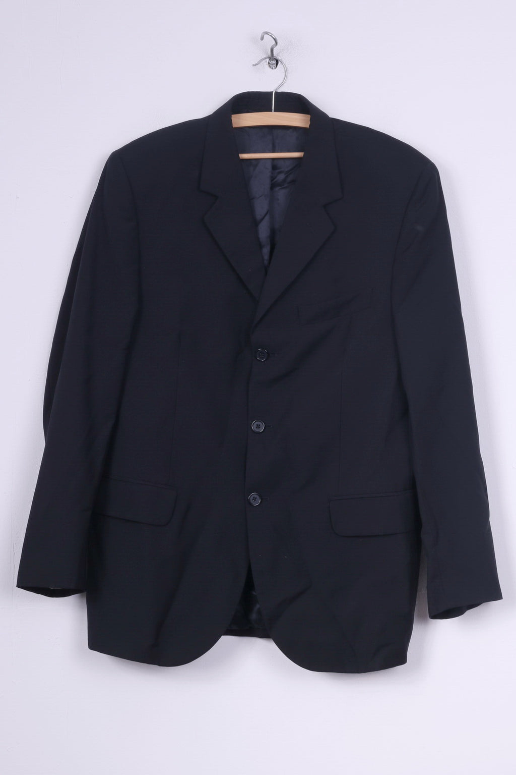 Vivaldi Uomo 52 M Blazer Navy monopetto Super 110's Italia Spalline Vintage