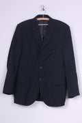 Vivaldi Uomo 52 M Blazer Navy monopetto Super 110's Italia Spalline Vintage