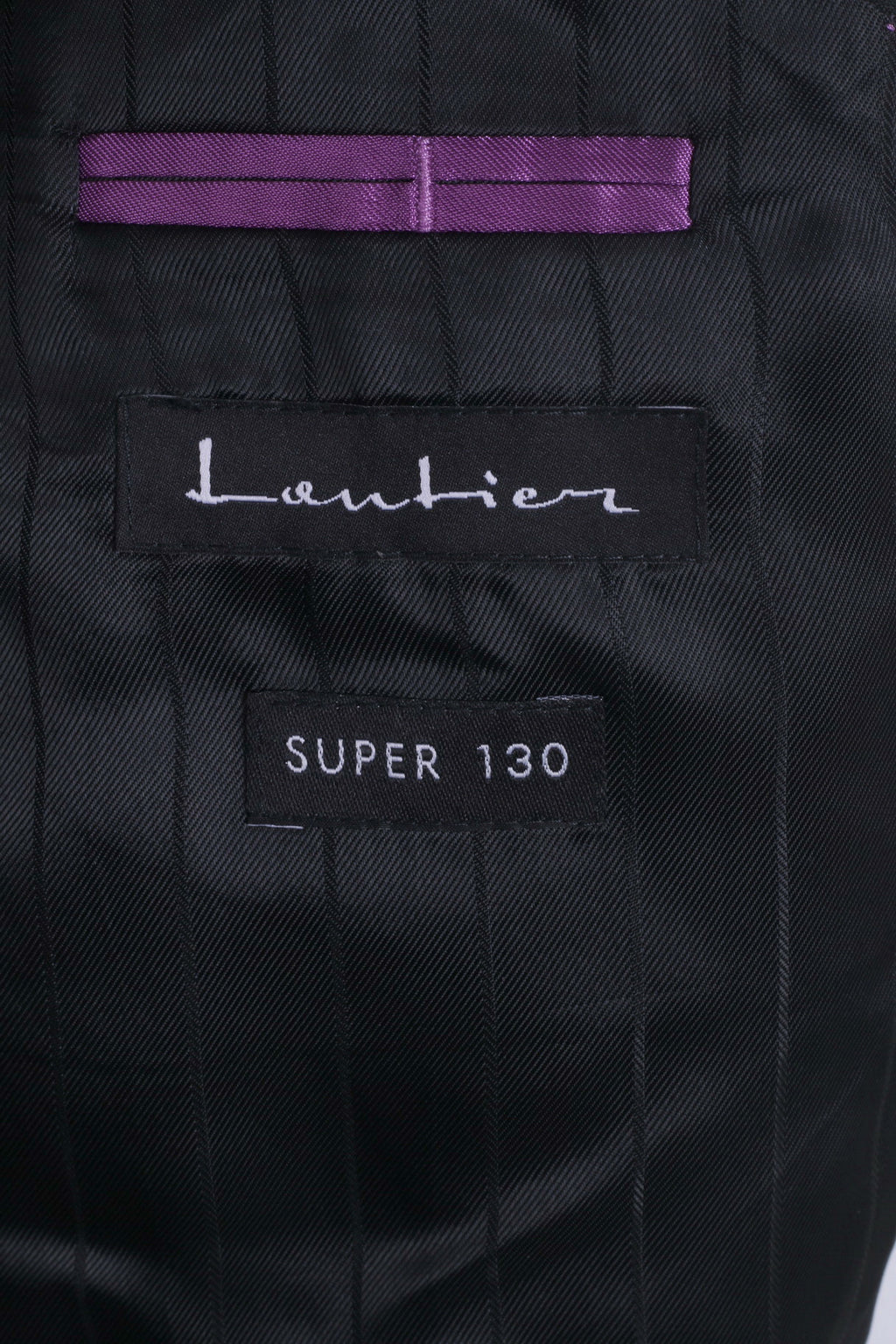 Guabello Mens 182/108/94 L Blazer Black Striped Wool Lantier Italy Super '130 Suit Top