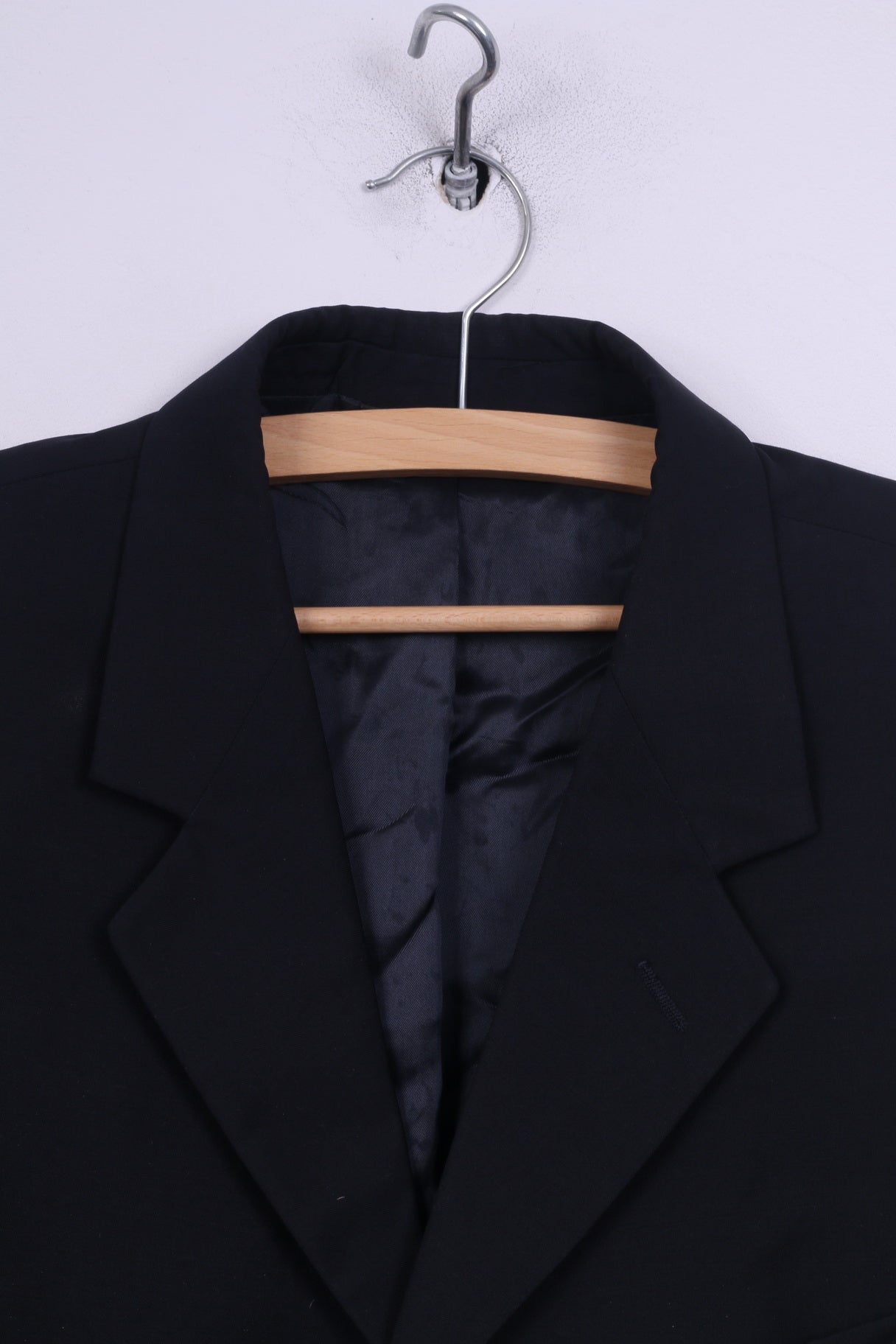 Vivaldi Homme 52 M Blazer Marine Simple Boutonnage Super 110's Italie Épaulettes vintage