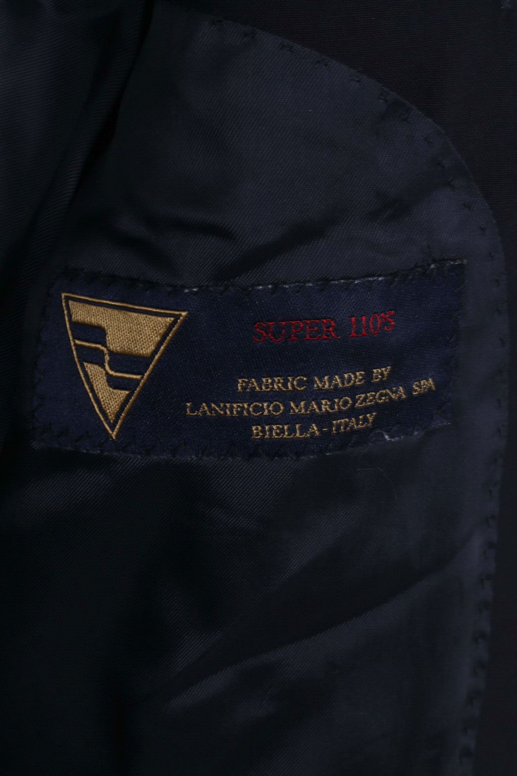 Vivaldi Uomo 52 M Blazer Navy monopetto Super 110's Italia Spalline Vintage