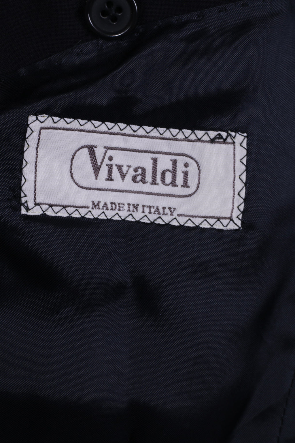 Vivaldi Uomo 52 M Blazer Navy monopetto Super 110's Italia Spalline Vintage