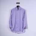 Charles Tyrwhitt Mens 16.5 34 L Casual Shirt Blue Cotton Striped Long Sleeve