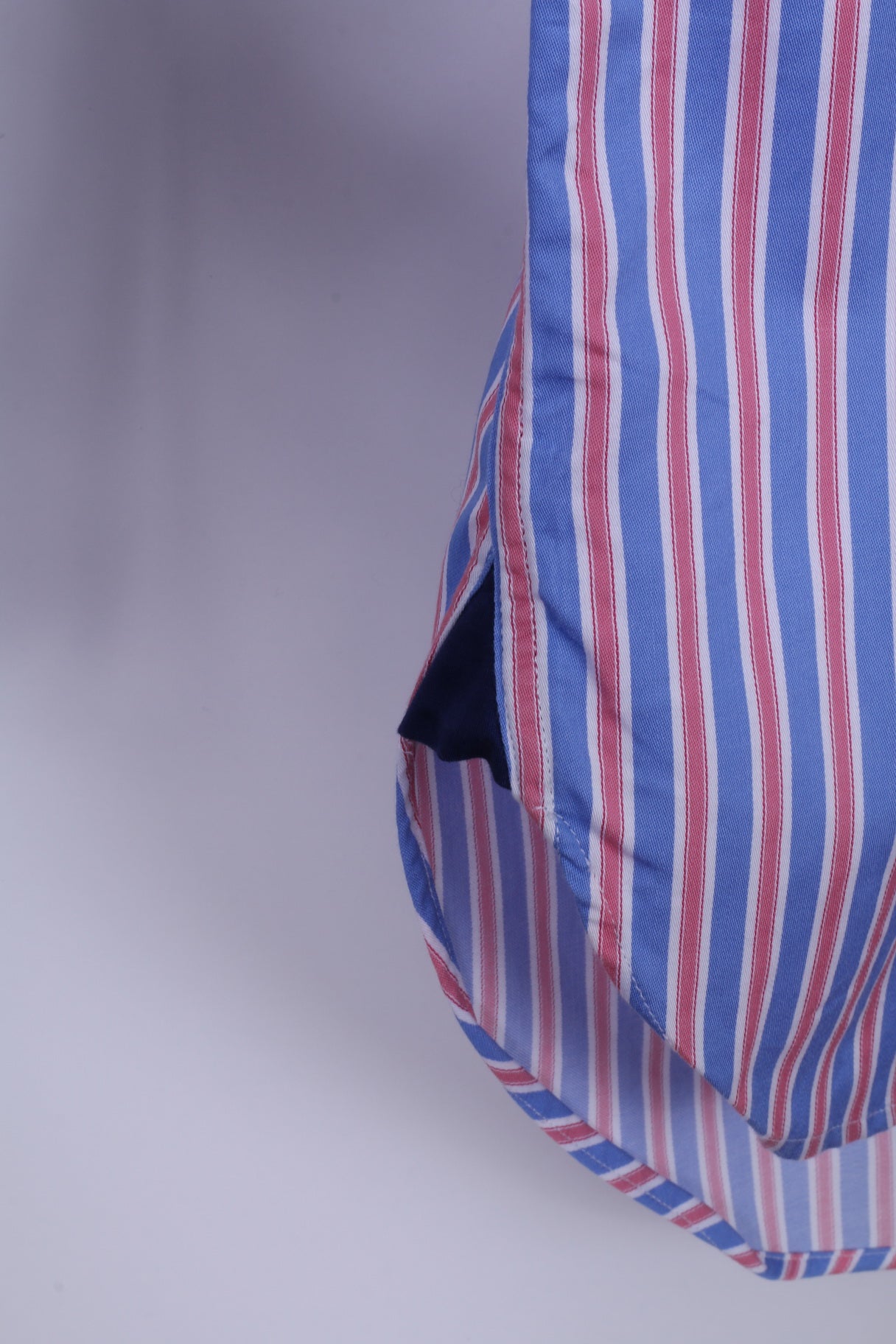 Charles Tyrwhitt Mens 16.5 34 L Casual Shirt Blue Cotton Striped Long Sleeve