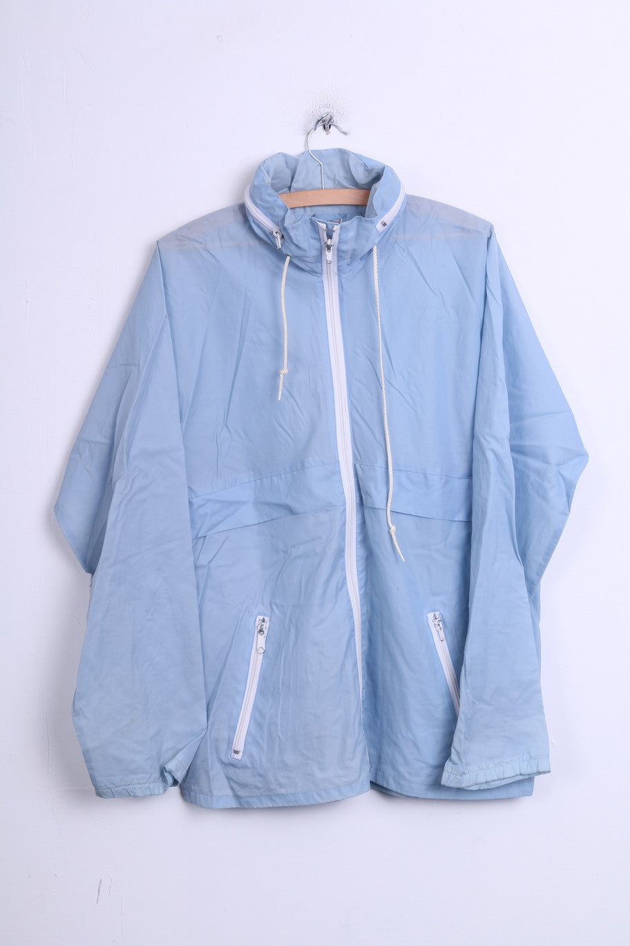 Pina Colada M Jacket Hood Nylon Waterproof Light Blue Sport - RetrospectClothes