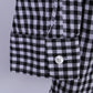 Jaeger Mens M Casual Shirt Black & White Check 100% Cotton Long Sleeve Top